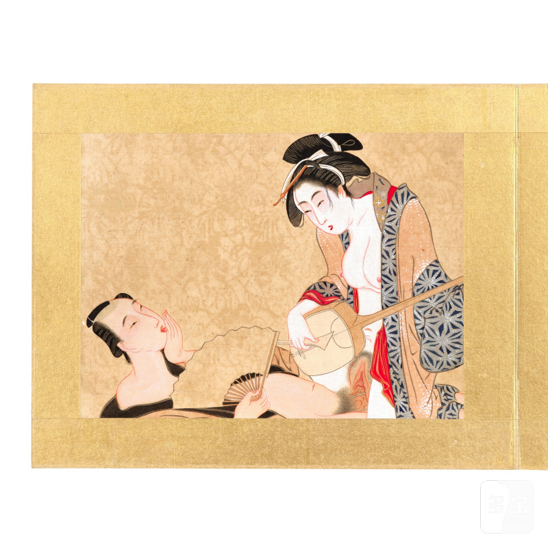 An album of twelve Japanese erotic paintings, Edo period, late 19th century | 江戶時期 十九世紀晚期 風俗畫一冊十二幅 - 图9